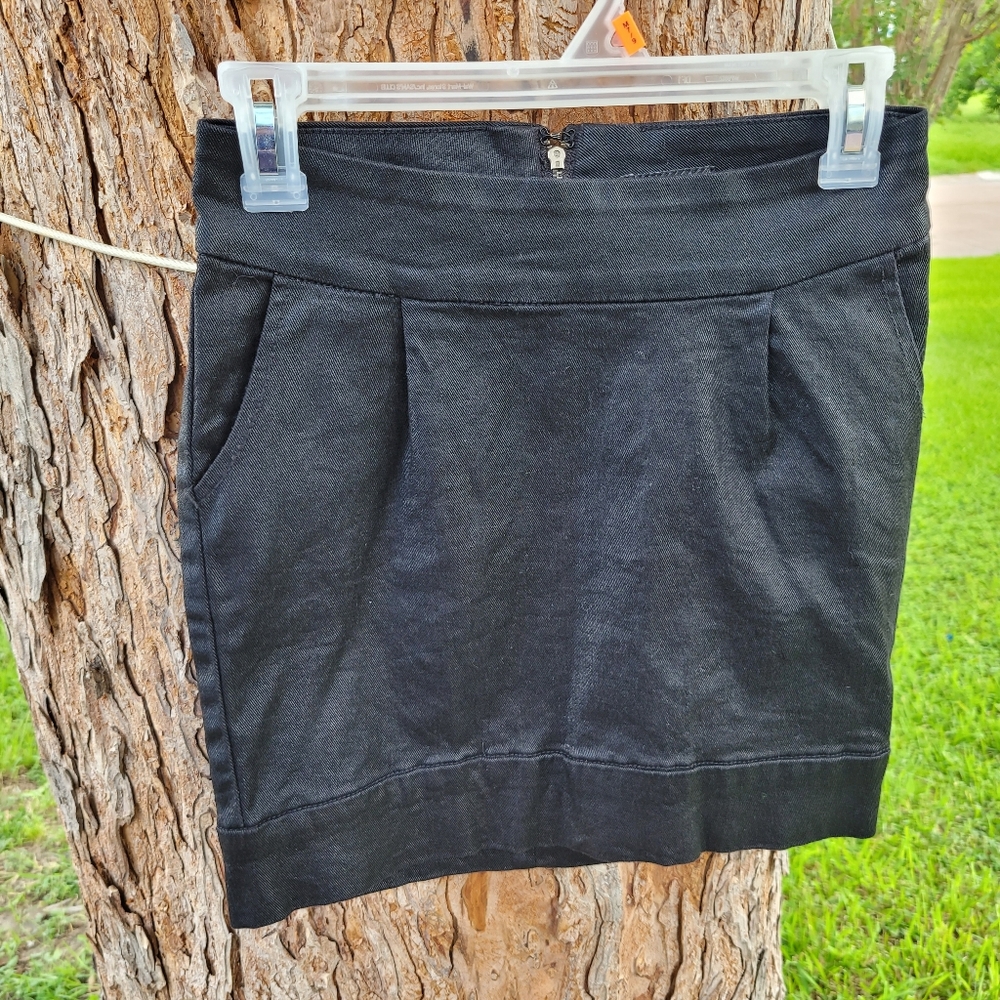 Metropark | Size 4 | Black| Faux Leather Mini Skirt